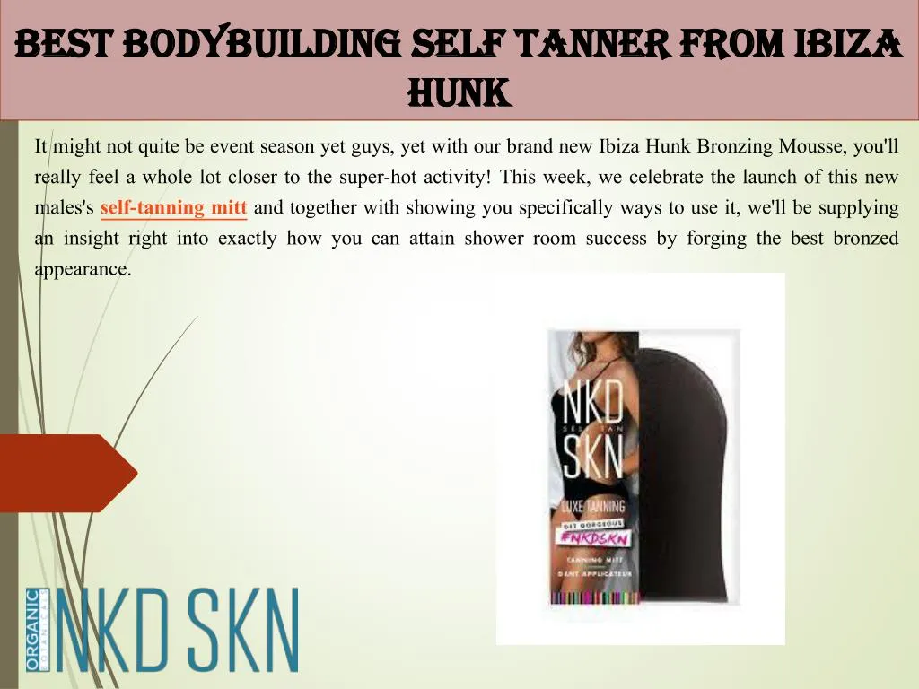 best bodybuilding self tanner from ibiza hunk