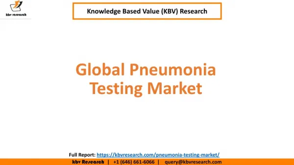 Pneumonia Testing Market Size and Share