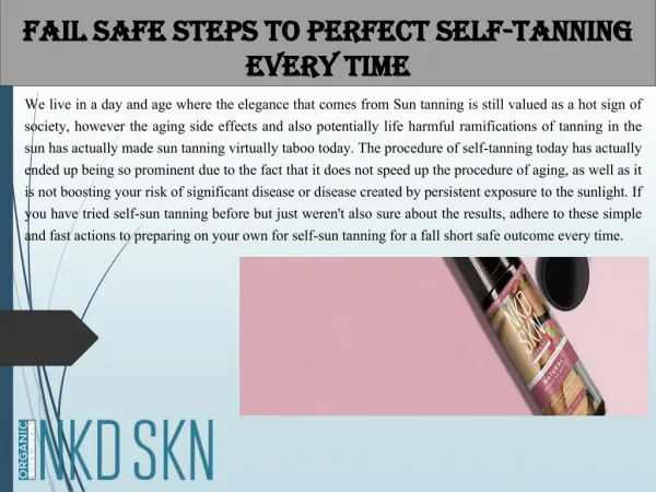 Fail Safe Steps to Perfect Self-Tanning Every Time
