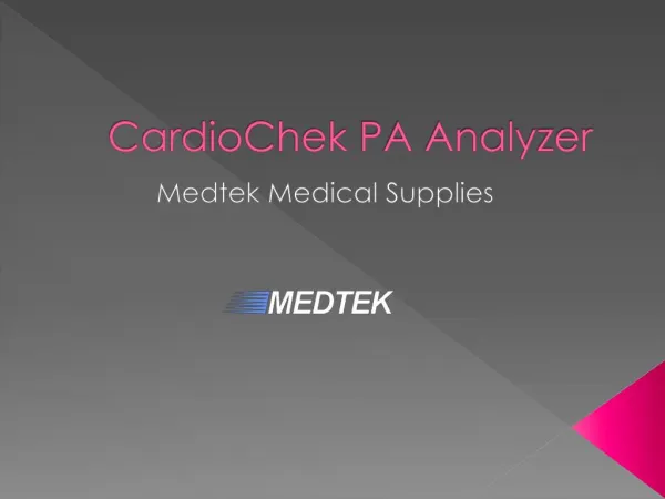 Best CardioChek Pa Analyzer - Medtek Medical Supplies