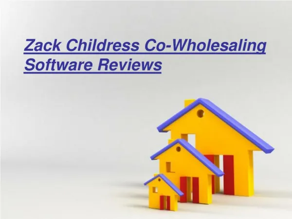 Zack Childress Co-Wholesaling Software Reviews