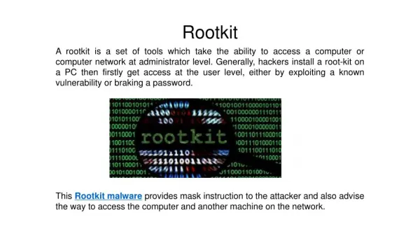 Complete knowledge about Rootkit and its working