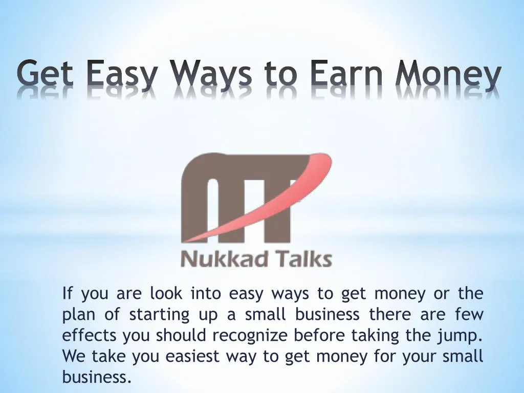 get easy ways to earn money