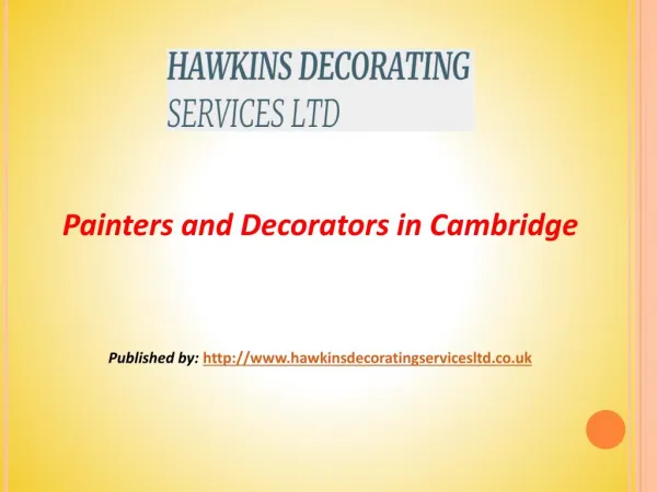 Painters and Decorators in Cambridge