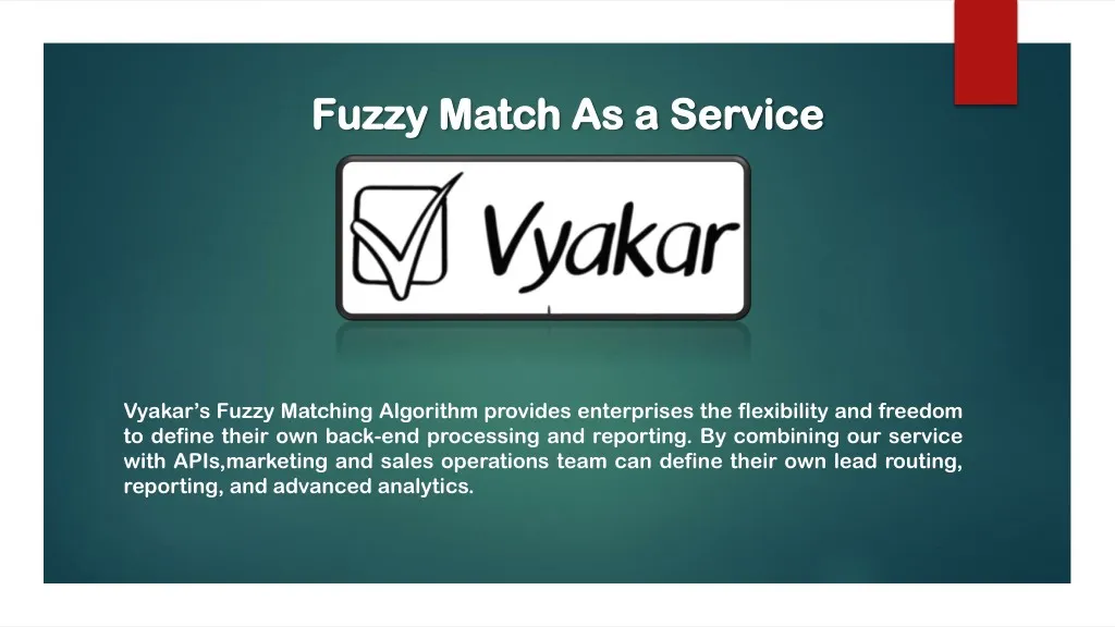 fuzzy match as a service fuzzy match as a service