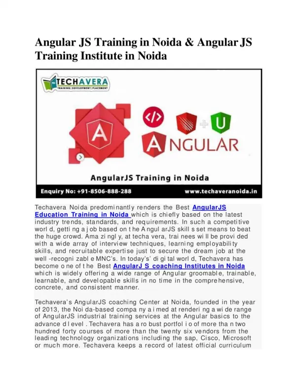 AngularJS Training Institute in Noida