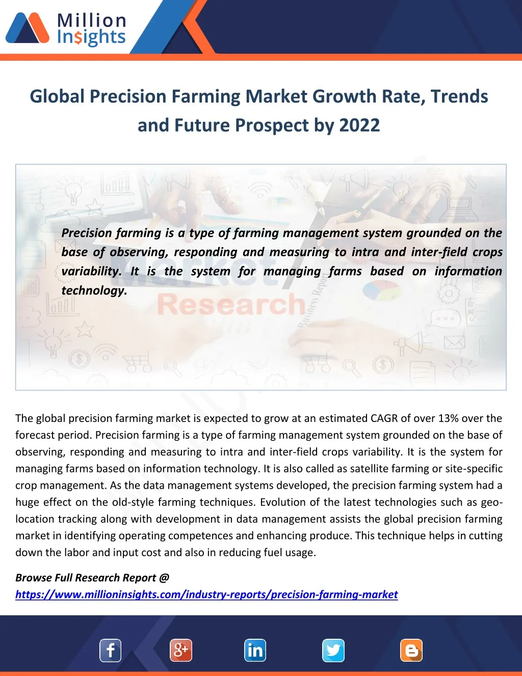global precision farming market growth rate
