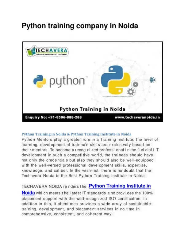 Python-Training Institute in Noida