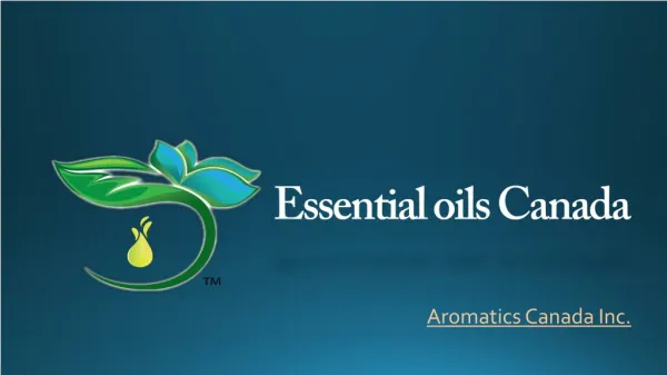 Essential oils Canada