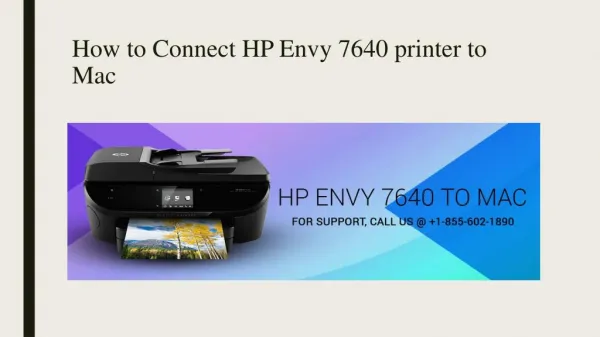 How to Connect HP Envy 7640 printer to Mac