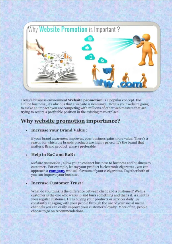 Why Website Promotion is Important for Business?