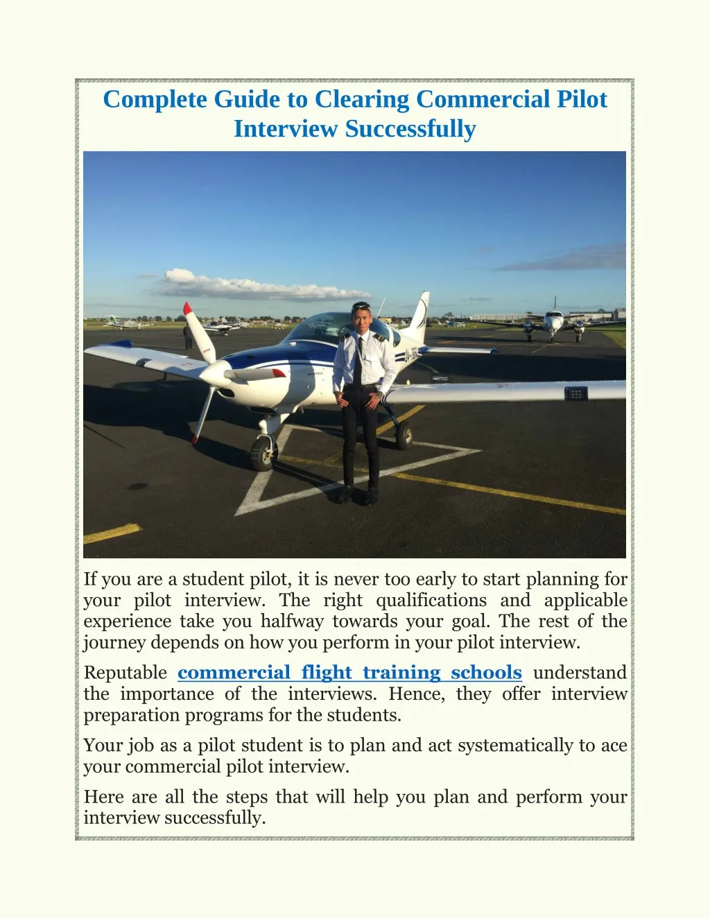 complete guide to clearing commercial pilot