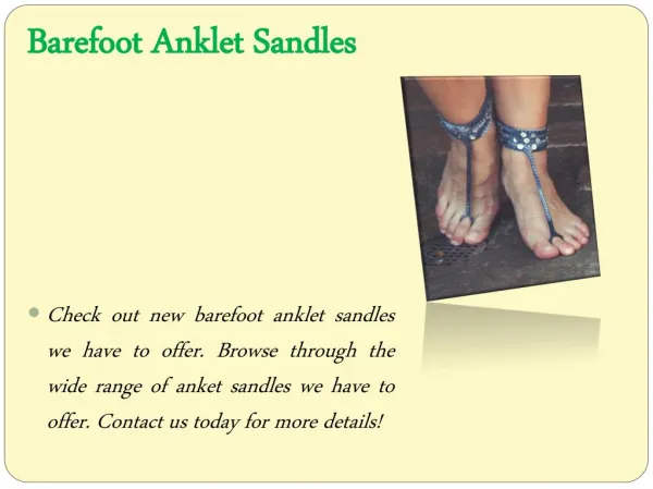 Barefoot Anklet Sandles