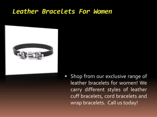Leather Bracelets For Women