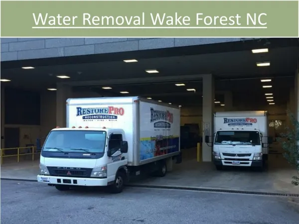 Premier Water Removal Service Cary North Carolina