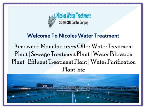Sewage Water Treatment Plant In Delhi