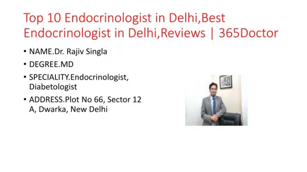 Top 10 Endocrinologist in Delhi,Best Endocrinologist in Delhi,Reviews | 365Doctor