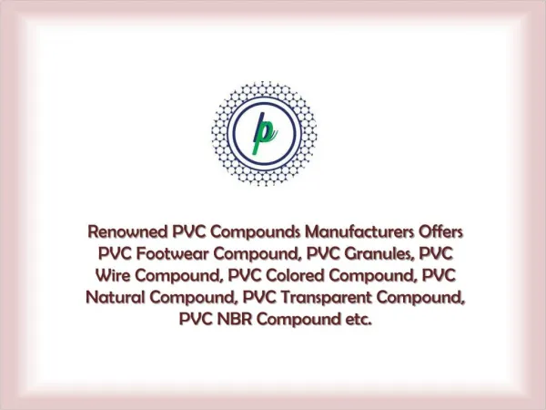 PVC Footwear Compound Manufacturers