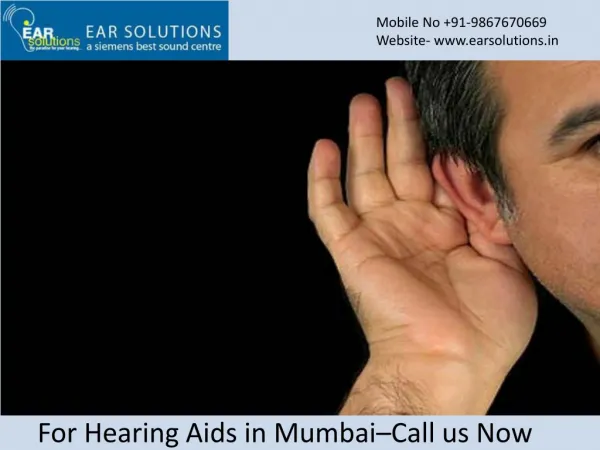 For Hearing Aids in Mumbai –Call us Now