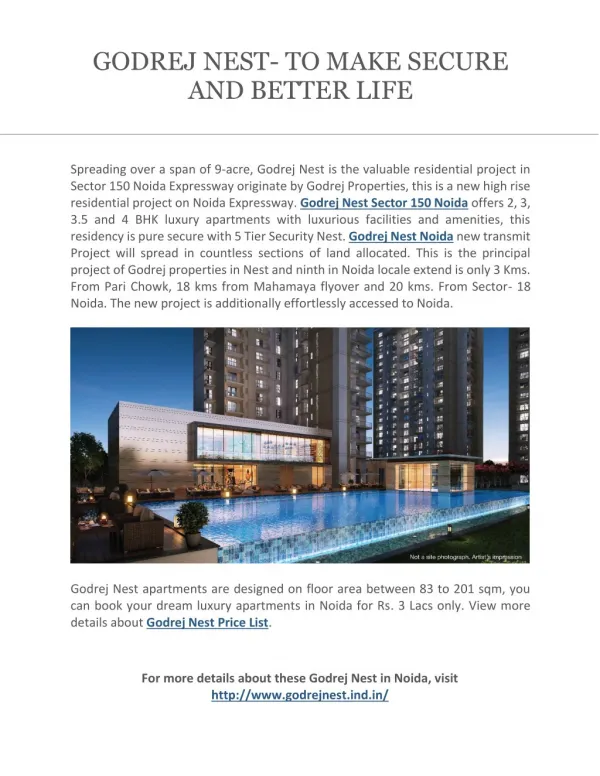 Godrej Nest luxury residency on Noida Expressway