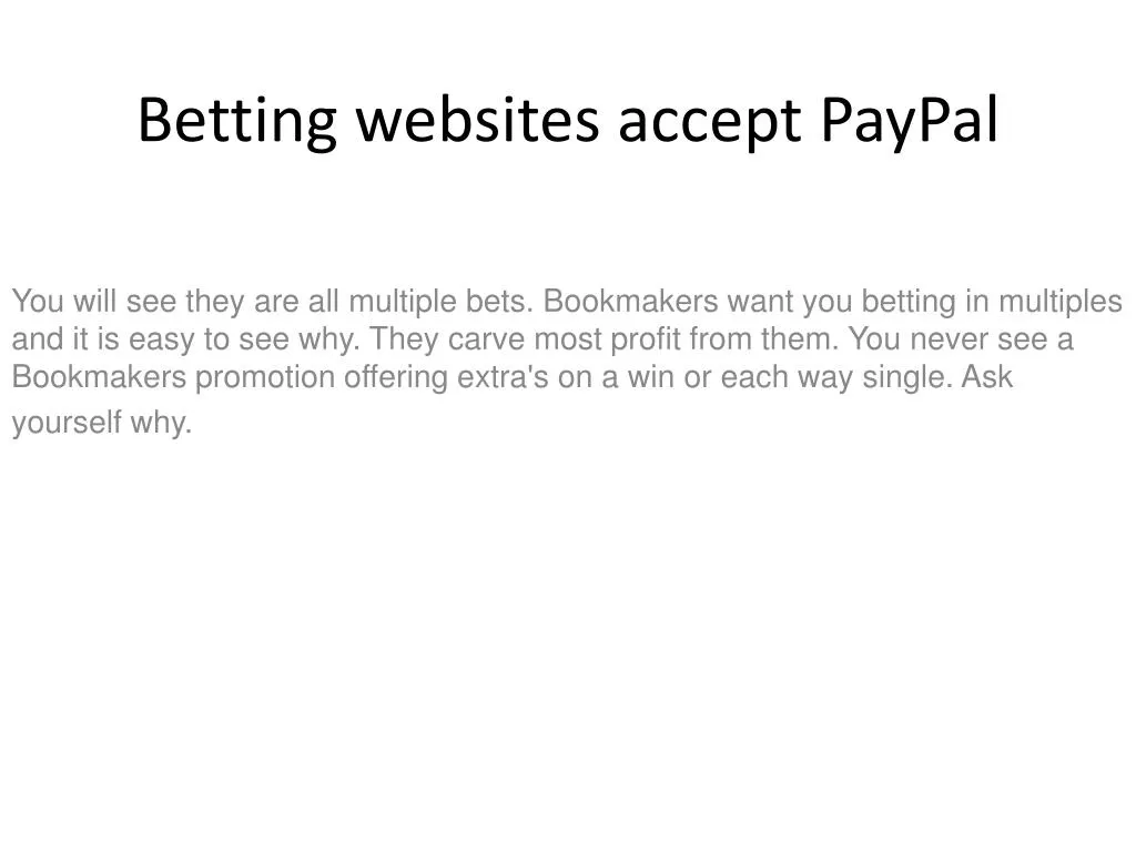 betting websites accept paypal