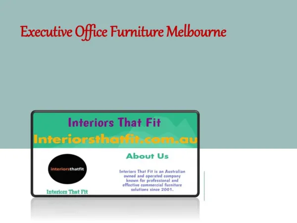Executive Office Furniture Melbourne