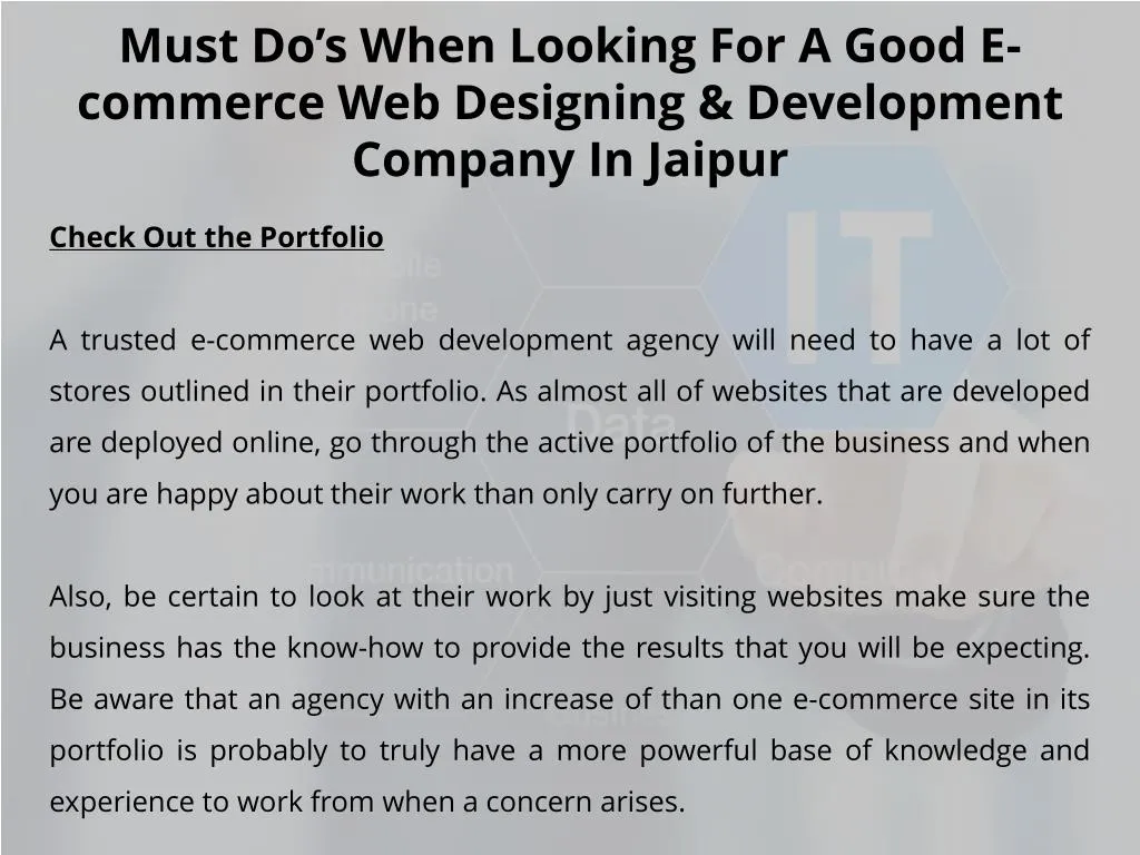 must do s when looking for a good e commerce