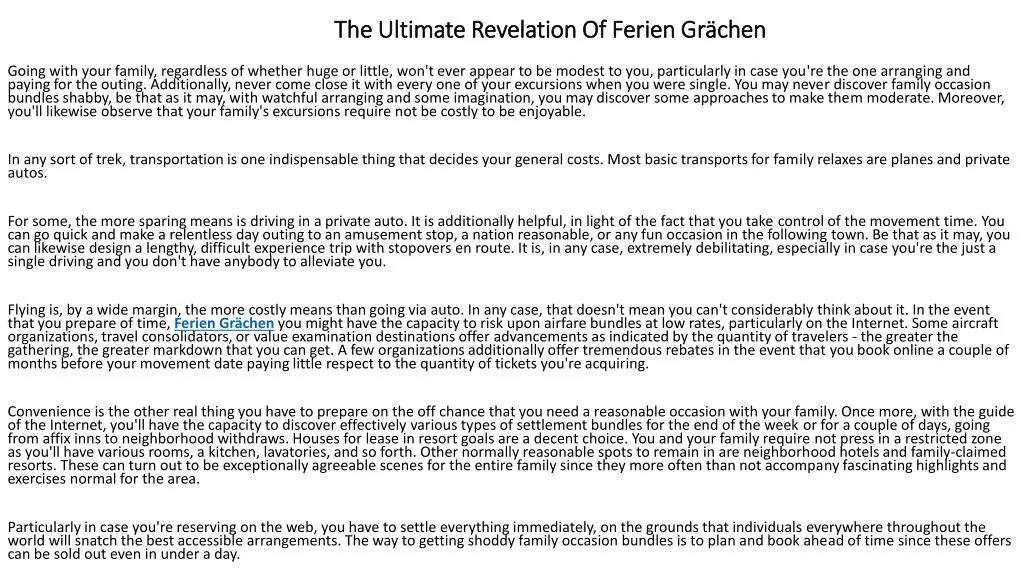 the ultimate revelation of ferien gr chen