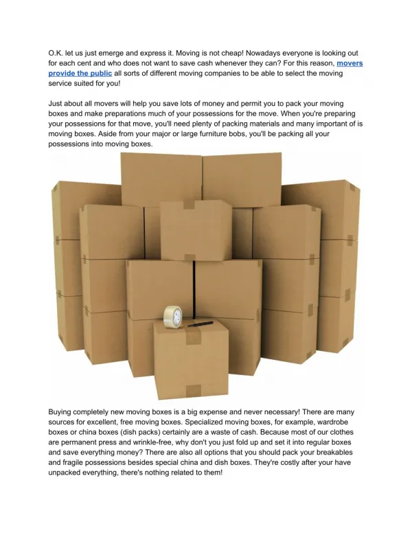 Where to Find Used and Free Moving Boxes and Packing Materials