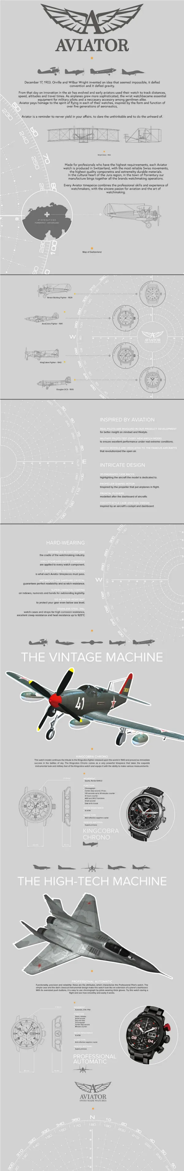 Aviator Watches Infographic