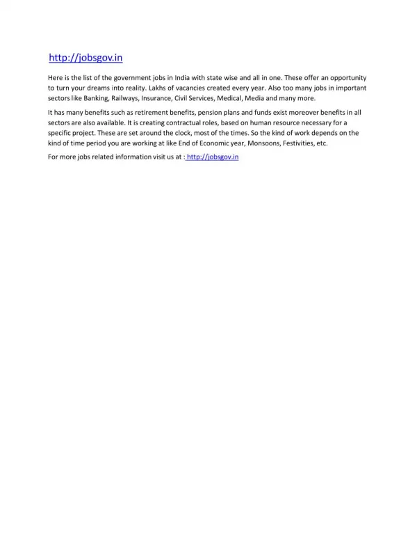 http jobsgov in