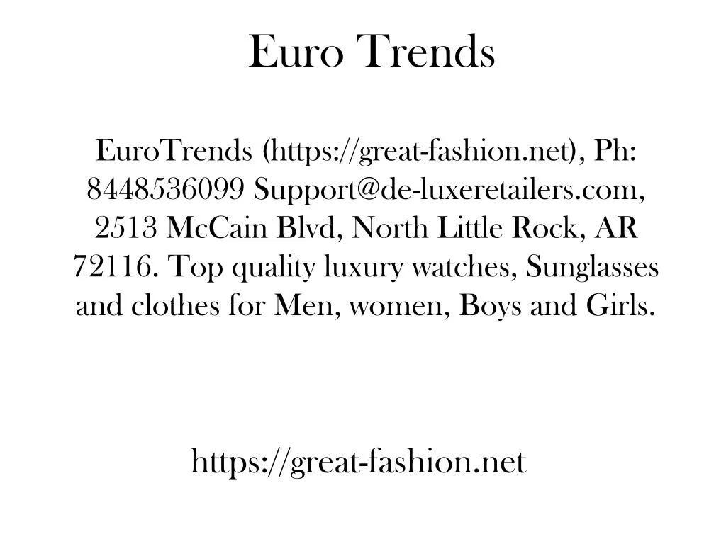 euro trends