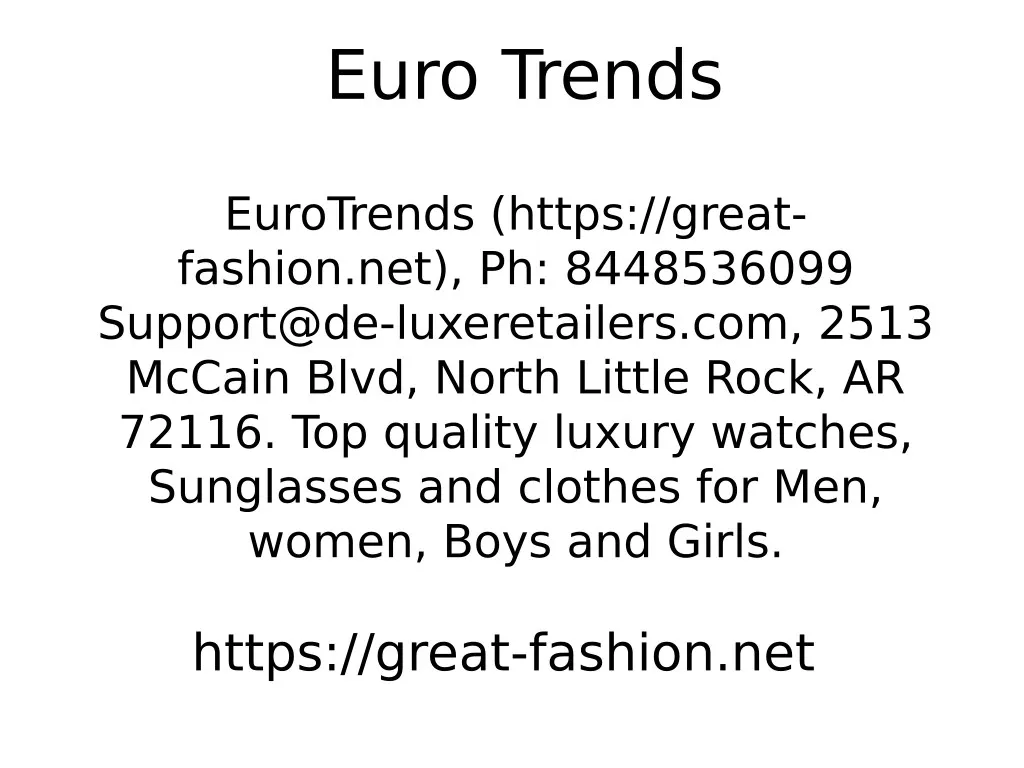 euro trends