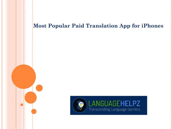 Most Popular Paid Translation App for iPhones