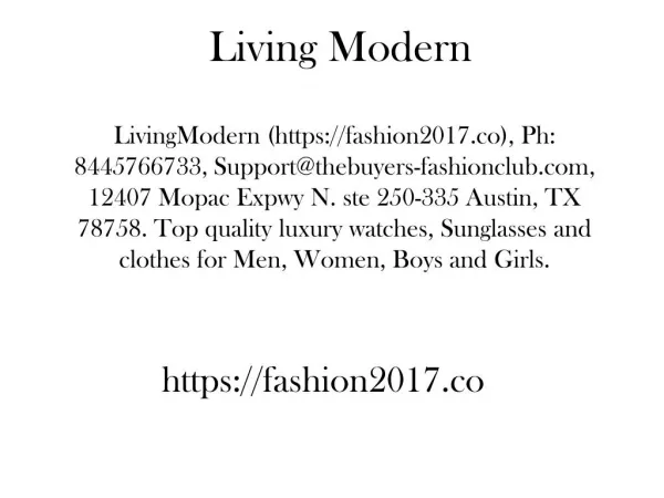 Living Modern Support@thebuyers-fashionclub.com
