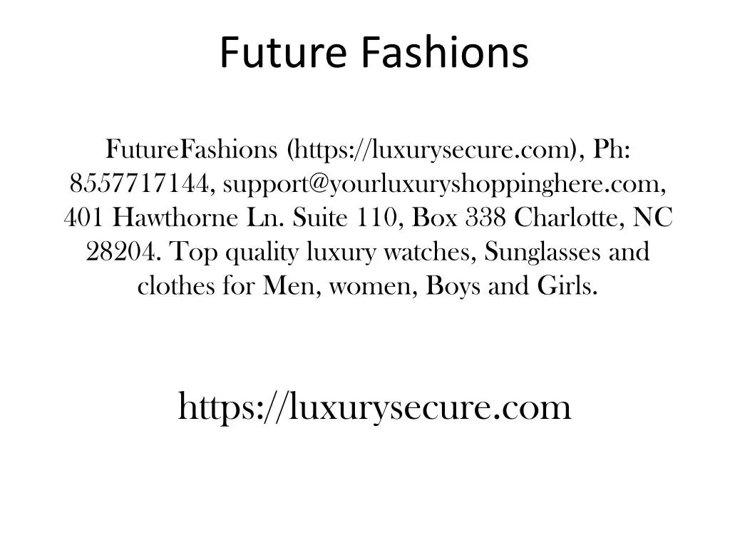 future fashions