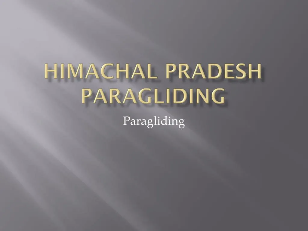 himachal pradesh paragliding