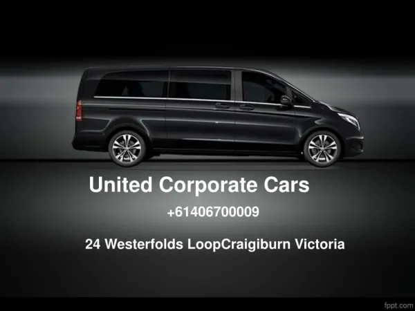 Benefits for using United corporate cars for airport transfers