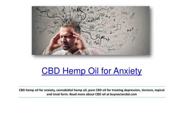 CBD Hemp Oil for Anxiety