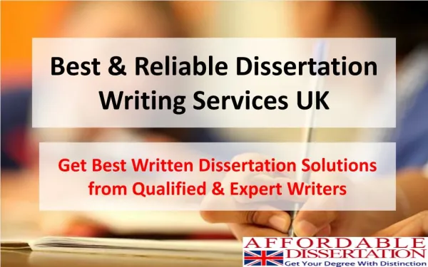 Best & Reliable Dissertation Writing Services UK