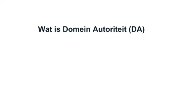 wat is domein autoriteit