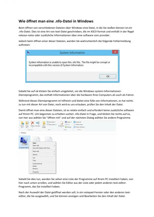 Wie Ã¶ffnet man eine .nfo-Datei in Windows