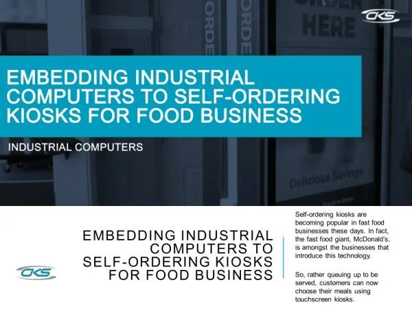 Embedding Industrial Computers to Self-Ordering Kiosks for Food Business