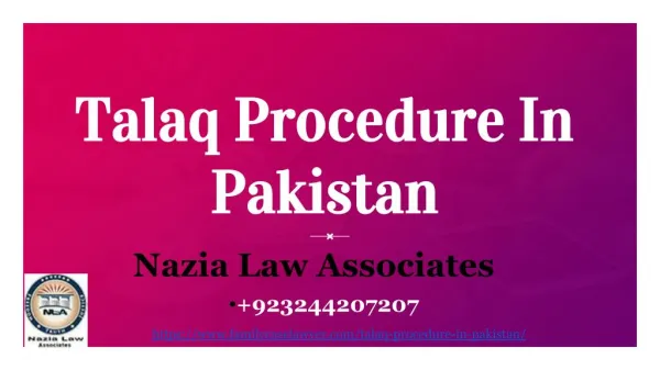 Legal Help In Talaq Procedure In Pakistan