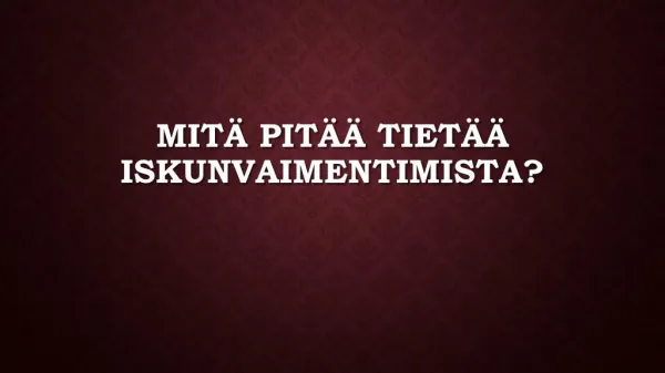 mit pit tiet iskunvaimentimista