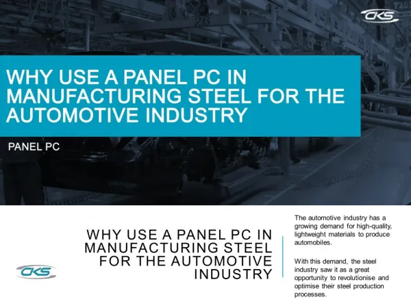 Why Use a Panel PC in Manufacturing Steel for the Automotive Industry