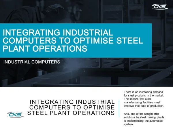 there is an increasing demand for steel products