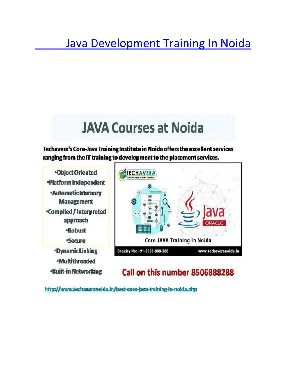 java development training in noida