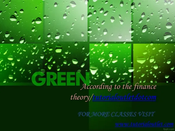 According to the finance theory Become Exceptional/tutorialoutletdotcom