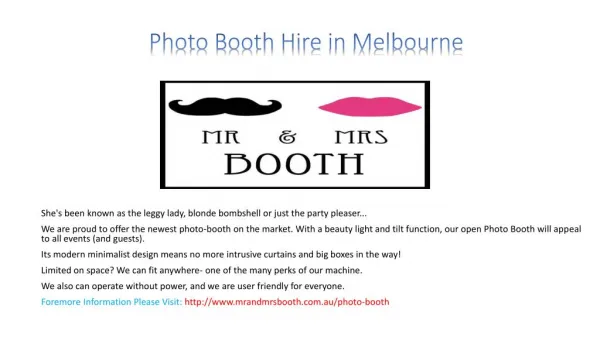 Photo Booth Hire in Melbourne